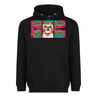 Black Western Shih Tzu License Plate Design Heavyweight Hoodie - JahusDesignShop