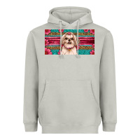 Moon Dust Western Shih Tzu License Plate Design Heavyweight Hoodie - JahusDesignShop