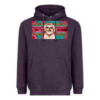 Plum Western Shih Tzu License Plate Design Heavyweight Hoodie - JahusDesignShop