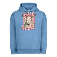 Pigment Pebble Blue wild west Urban Hoodie - MaliasSmallBusiness