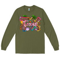 Army Green texas summer Long Sleeve Tee - Zillion Design Studio