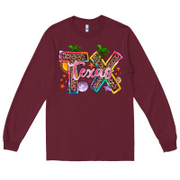 Burgundy texas summer Long Sleeve Tee - Zillion Design Studio