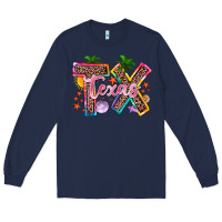 Navy texas summer Long Sleeve Tee - Zillion Design Studio