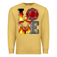 Antique Gold firefighter love Premium Sweatshirt - Artiststas