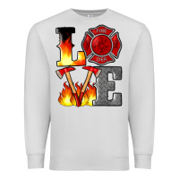 Dove Grey firefighter love Premium Sweatshirt - Artiststas