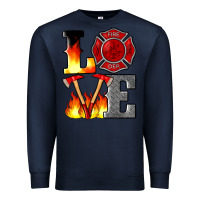 Navy firefighter love Premium Sweatshirt - Artiststas