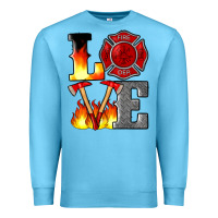 Ocean Blue firefighter love Premium Sweatshirt - Artiststas