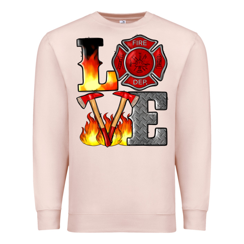 Firefighter Love Premium Sweatshirt by Artiststas | Teevron