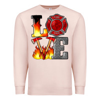 Pale Pink firefighter love Premium Sweatshirt - Artiststas