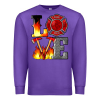 Purple firefighter love Premium Sweatshirt - Artiststas