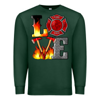 Sports Green firefighter love Premium Sweatshirt - Artiststas