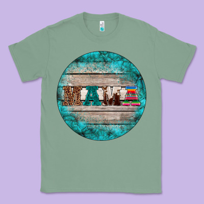 Western Turquoises Mama Ornament Classic Tee Designed By Barkaloodesign