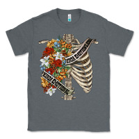 Charcoal Heather kinda emotionless kinda emotional skeleton chest Classic Tee - FaDigitalArtStudio