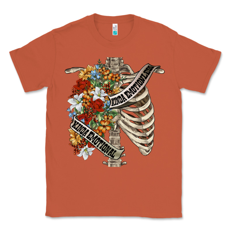 Kinda Emotionless Kinda Emotional Skeleton Chest Classic Tee by FaDigitalArtStudio | Teevron