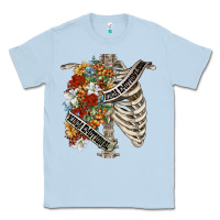 Dusty Blue kinda emotionless kinda emotional skeleton chest Classic Tee - FaDigitalArtStudio