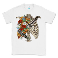 White kinda emotionless kinda emotional skeleton chest Classic Tee - FaDigitalArtStudio