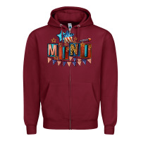 Burgundy American Mini 4th of july Zipper Hoodie - CowGirlArtShop