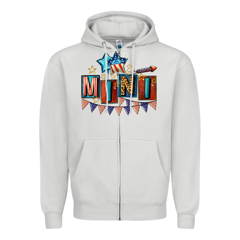American Mini 4th Of July Zipper Hoodie by CowGirlArtShop | Teevron