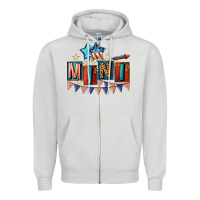 Dove Grey American Mini 4th of july Zipper Hoodie - CowGirlArtShop