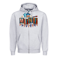 Heather Grey American Mini 4th of july Zipper Hoodie - CowGirlArtShop