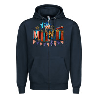 Navy American Mini 4th of july Zipper Hoodie - CowGirlArtShop