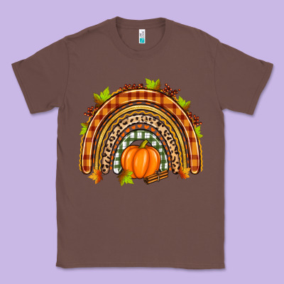 Fall Rainbow Classic Tee Designed By Zillion Design Studio