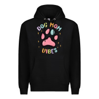 Black dog mom vibes Premium Hoodie - MaliasSmallBusiness