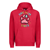 Cardinal dog mom vibes Premium Hoodie - MaliasSmallBusiness