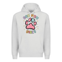Dove Grey dog mom vibes Premium Hoodie - MaliasSmallBusiness