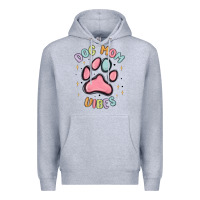 Heather Grey dog mom vibes Premium Hoodie - MaliasSmallBusiness