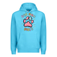 Ocean Blue dog mom vibes Premium Hoodie - MaliasSmallBusiness