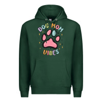 Sports Green dog mom vibes Premium Hoodie - MaliasSmallBusiness