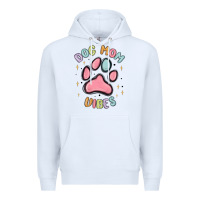 White dog mom vibes Premium Hoodie - MaliasSmallBusiness