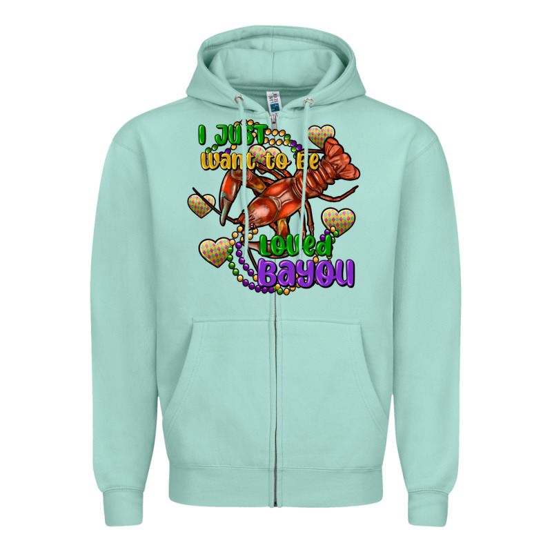 Crawfish I Just Want To Be Loved Bayou Zipper Hoodie by FaDigitalArtStudio | Teevron