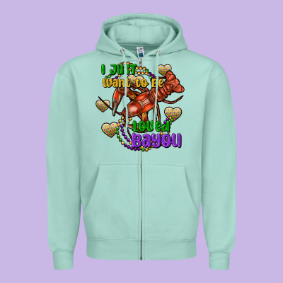 Crawfish I Just Want To Be Loved Bayou Zipper Hoodie Designed By Fadigitalartstudio