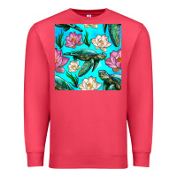 Cardinal sea turtle seamless pattern Premium Sweatshirt - BundleAndBundleShop