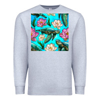 Heather Grey sea turtle seamless pattern Premium Sweatshirt - BundleAndBundleShop