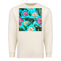 Sandshell sea turtle seamless pattern Premium Sweatshirt - BundleAndBundleShop