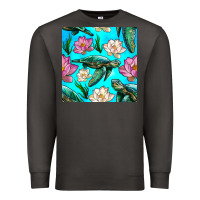 Smoke sea turtle seamless pattern Premium Sweatshirt - BundleAndBundleShop