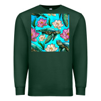 Sports Green sea turtle seamless pattern Premium Sweatshirt - BundleAndBundleShop