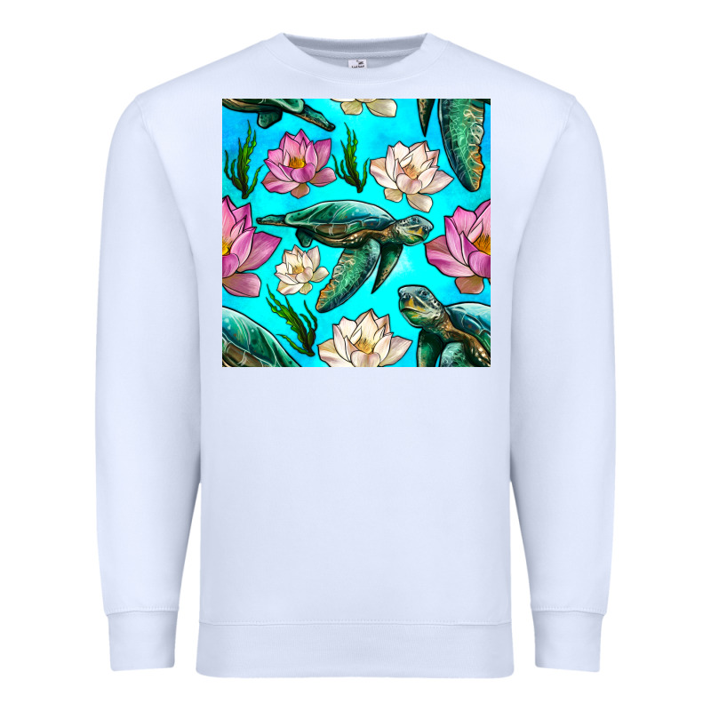 Sea Turtle Seamless Pattern Premium Sweatshirt by BundleAndBundleShop | Teevron
