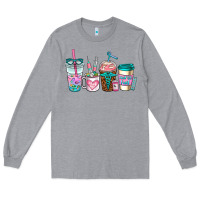 Heather Grey nurse fuel coffee cups Long Sleeve Tee - AdoDesignShop