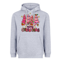 Heather Grey pink christmas trees Heavyweight Hoodie - AdoDesignShop