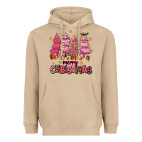 Mushroom pink christmas trees Heavyweight Hoodie - AdoDesignShop