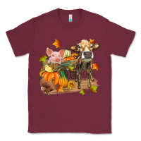Burgundy fall farm animals Classic Tee - Zillion Design Studio