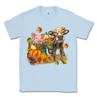 Dusty Blue fall farm animals Classic Tee - Zillion Design Studio