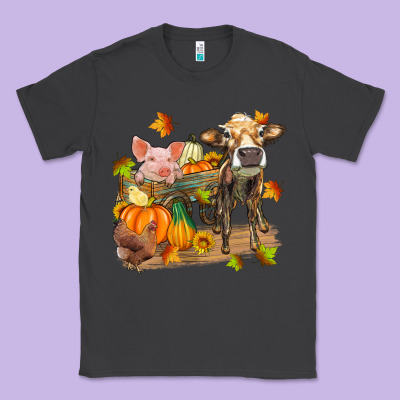 Fall Farm Animals Classic Tee Designed By Zillion Design Studio