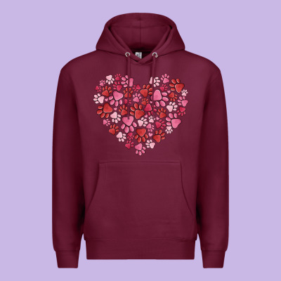 Dog Valentine Premium Hoodie Designed By Maliassmallbusiness