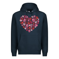 Navy dog valentine Premium Hoodie - MaliasSmallBusiness