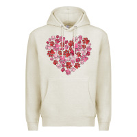 Oatmeal Heather dog valentine Premium Hoodie - MaliasSmallBusiness